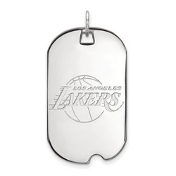 Los Angeles Lakers Large Dog Tag in Sterling Silver 7.72 gr
