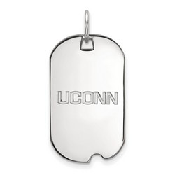 University of Connecticut Huskies Small Dog Tag in Sterling Silver 4.81 gr