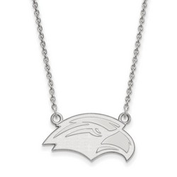 Southern Mississippi Golden Eagles Sterling Silver Pendant Necklace 3.71 gr