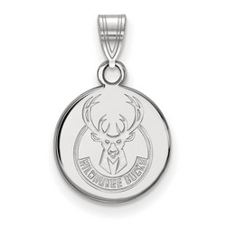 Milwaukee Bucks Small Disc Pendant in Sterling Silver 1.48 gr