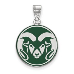 Colorado State University Rams Enameled Large Pendant in Sterling Silver 3.05 gr