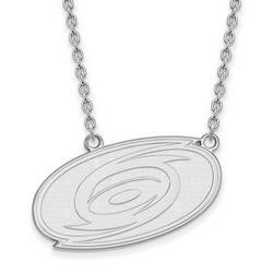 Carolina Hurricanes Large Pendant Necklace in Sterling Silver 7.83 gr