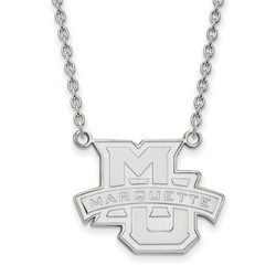 Marquette University Golden Eagles Large Sterling Silver Pendant Necklace 6.72gr
