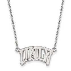 University Nevada Las Vegas UNLV Rebels Small Sterling Silver Pendant Necklace