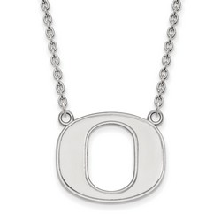 University of Oregon Ducks Large Pendant Necklace in Sterling Silver 6.14 gr