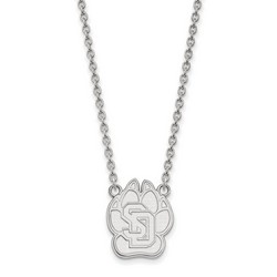 University of South Dakota Coyotes Large Pendant Necklace in Sterling Silver