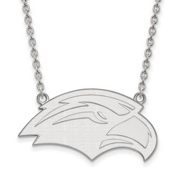 Southern Mississippi Golden Eagles Large Pendant Necklace in Sterling Silver