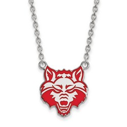 Arkansas State University Red Wolves Sterling Silver Pendant Necklace 5.90 gr