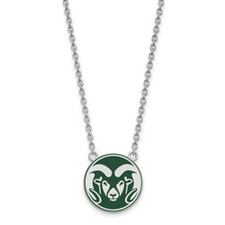 Colorado State University Rams Large Pendant Necklace in Sterling Silver 6.32 gr