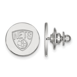 Brooklyn Nets Lapel Pin in Sterling Silver 2.20 gr