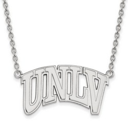 University Nevada Las Vegas UNLV Rebels Large Sterling Silver Pendant Necklace