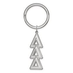 Delta Delta Delta Sorority Key Chain in Sterling Silver 11.64 gr