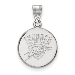 Oklahoma City Thunder Medium Disc Pendant in Sterling Silver 2.37 gr