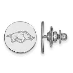 University of Arkansas Razorbacks Lapel Pin in Sterling Silver 2.28 gr