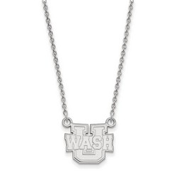 Washington University Saint Louis Bears Small Sterling Silver Pendant Necklace