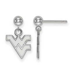 West Virginia University Mountaineers Dangle Ball Earrings in Sterling Silver