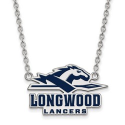 Longwood University Lancers Large Pendant Necklace in Sterling Silver 7.22 gr