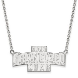 University of San Francisco Dons Large Sterling Silver Pendant Necklace 8.36 gr