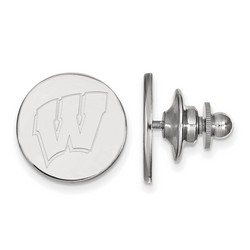 University of Wisconsin Badgers Lapel Pin in Sterling Silver 2.25 gr