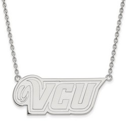 Virginia Commonwealth University Rams Large Pendant Necklace in Sterling Silver