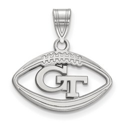 Georgia Tech Yellow Jackets Football Pendant in Sterling Silver 1.53 gr