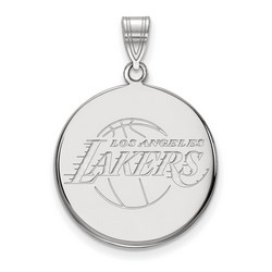 Los Angeles Lakers Large Disc Pendant in Sterling Silver 4.48 gr