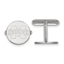 Mississippi State University Bulldogs Cuff Link in Sterling Silver 7.34 gr