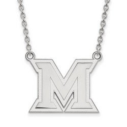 Miami University RedHawks Large Pendant Necklace in Sterling Silver 7.07 gr