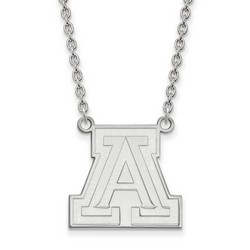 University of Arizona Wildcats Large Pendant Necklace in Sterling Silver 6.35 gr