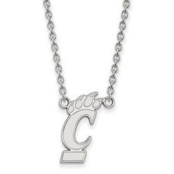 University of Cincinnati Bearcats Large Sterling Silver Pendant Necklace 4.65 gr