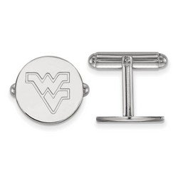 West Virginia University Mountaineers Cuff Link in Sterling Silver 7.33 gr