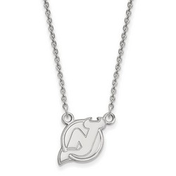 New Jersey Devils Small Pendant Necklace in Sterling Silver 3.16 gr