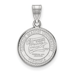 George Mason University Patriots Medium Crest Pendant in Sterling Silver 2.43 gr