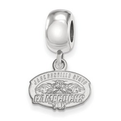 Jacksonville State University Gamecocks XS Sterling Silver Dangle Bead Charm