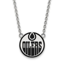 Edmonton Oilers Large Pendant Necklace in Sterling Silver 6.52 gr