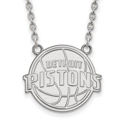 Detroit Pistons Large Pendant Necklace in Sterling Silver 6.41 gr