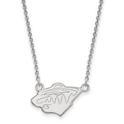 Minnesota Wild Small Pendant Necklace in Sterling Silver 3.36 gr