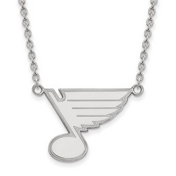 St. Louis Blues Large Pendant Necklace in Sterling Silver 6.12 gr