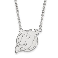 New Jersey Devils Large Pendant Necklace in Sterling Silver 6.11 gr