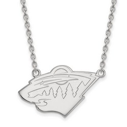 Minnesota Wild Large Pendant Necklace in Sterling Silver 6.92 gr