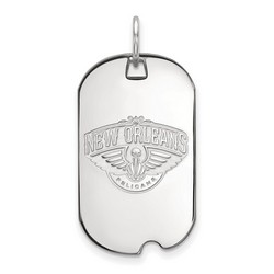 New Orleans Pelicans Small Dog Tag in Sterling Silver 4.26 gr