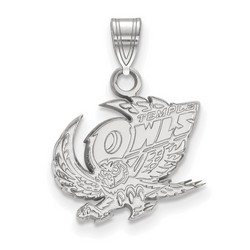 Temple University Owls Small Pendant in Sterling Silver 1.64 gr