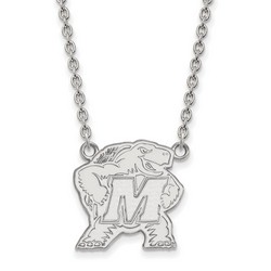 University of Maryland Terrapins Large Sterling Silver Pendant Necklace 6.21 gr