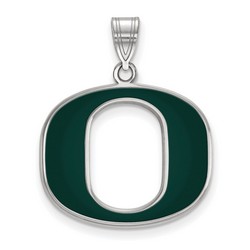 University of Oregon Ducks Large Pendant in Sterling Silver 2.46 gr