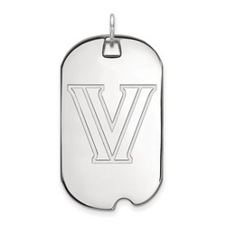 Villanova University Wildcats Large Dog Tag in Sterling Silver 7.72 gr