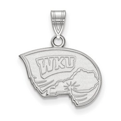 Western Kentucky University Hilltoppers Small Pendant in Sterling Silver 1.41 gr