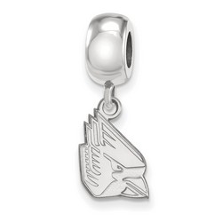 Ball State University Cardinals Small Dangle Bead in Sterling Silver 3.10 gr