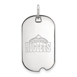 Denver Nuggets Small Dog Tag in Sterling Silver 4.36 gr