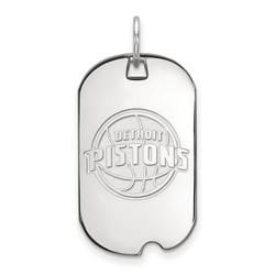 Detroit Pistons Small Dog Tag in Sterling Silver 4.14 gr