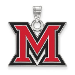 Miami University RedHawks Large Pendant in Sterling Silver 3.75 gr